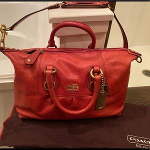 Coach Madison Sabrina Satchel in Dark Pink